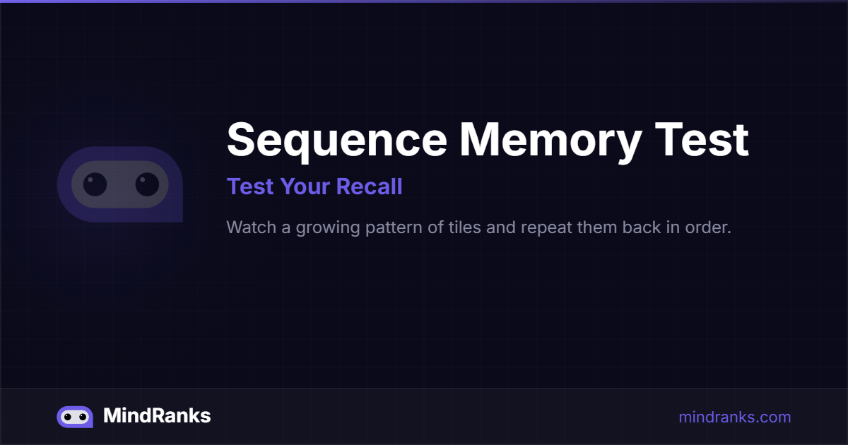 Sequence Memory Test - Test Your Recall | MindRanks